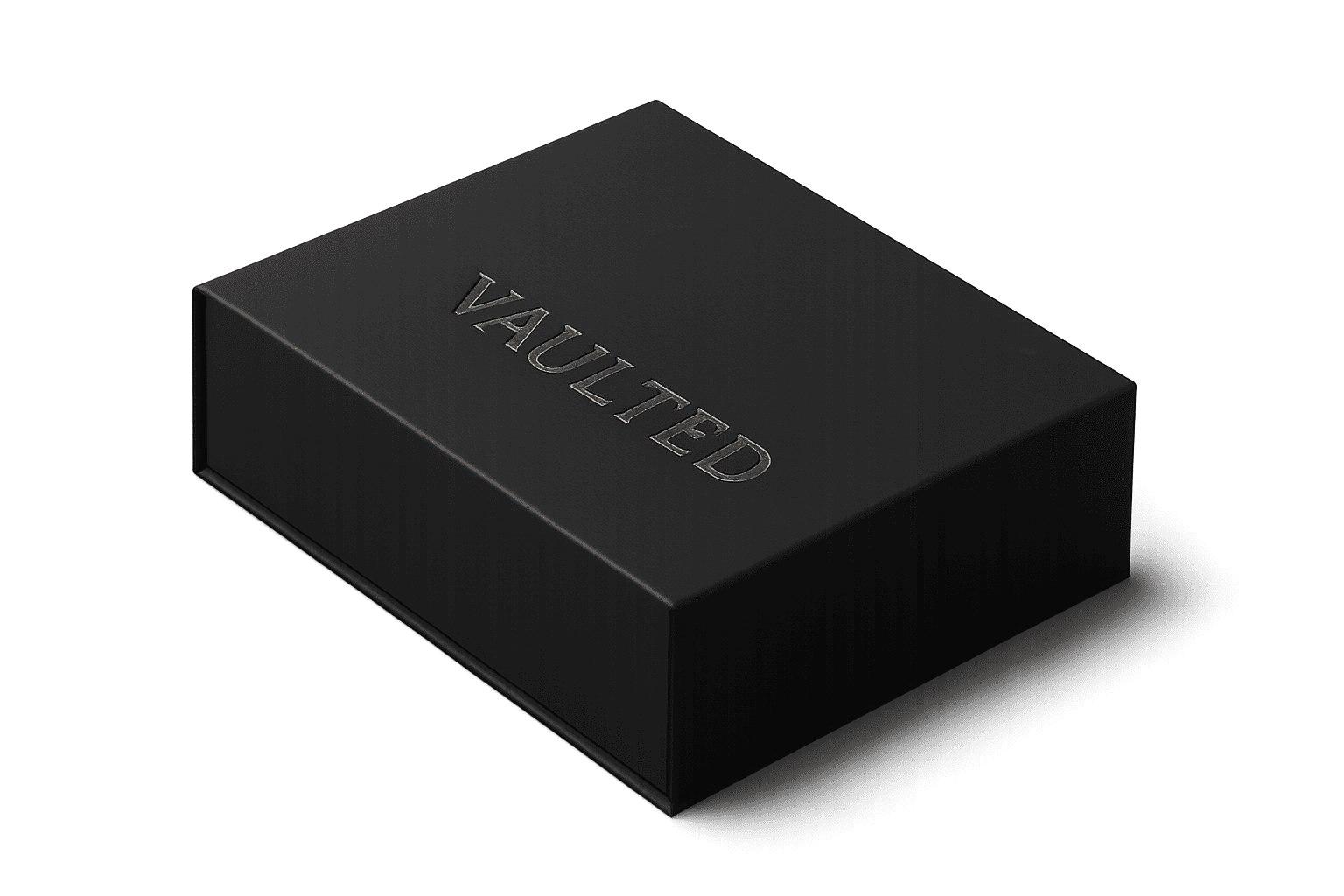 Vaulted Black Friday box floating on neutral gradient